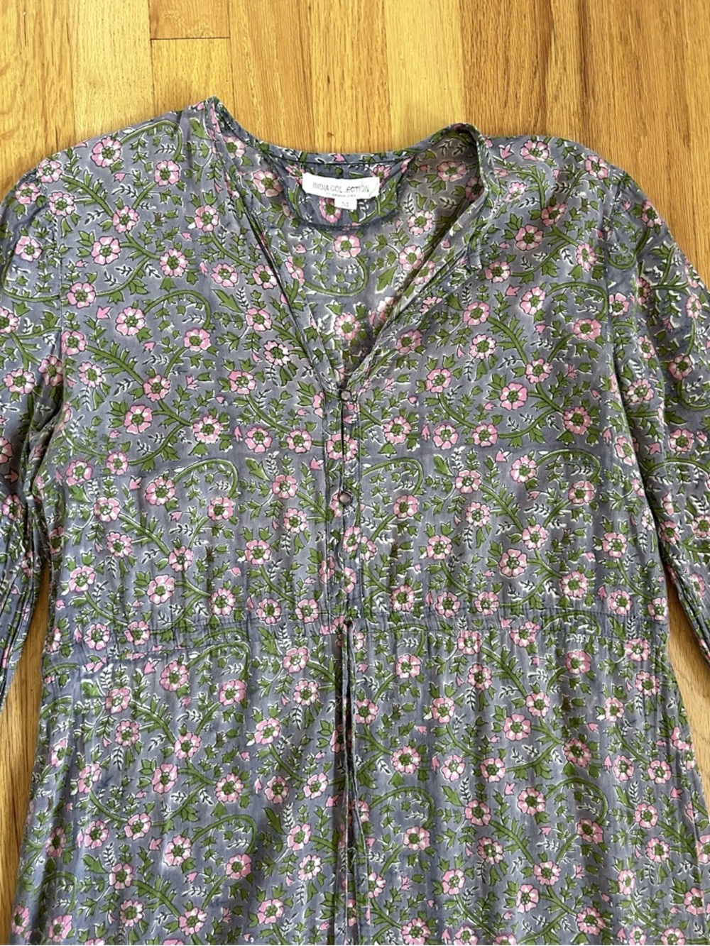 EMERSON FRY india collection midnight wallflower organic frances dress size M - Picture 9 of 16